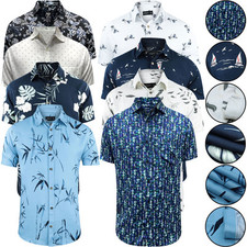 Mens Hawaiian Shirts 4 Pack
