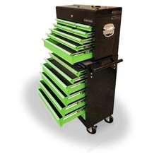 TOOL BOX ROLLER CABINET STEEL CHEST 16 DRAWERS GREEN BLACK - US PRO TOOLS