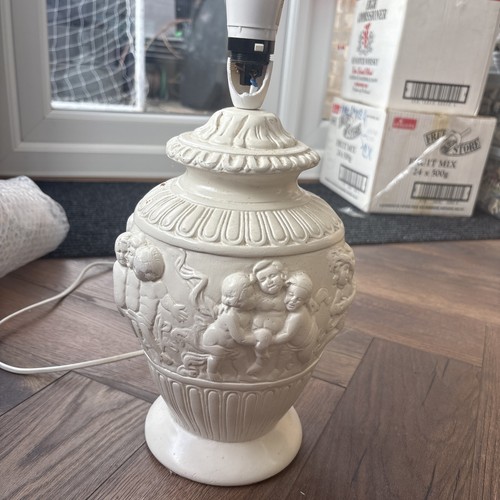 Vintage painted cherub table