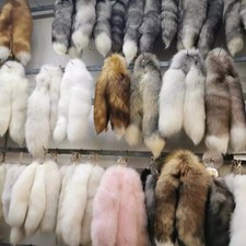 Long Real Fox Fur Tail Scarf Collar Shawl Stole CosplayToys Neck Warmer Scarves