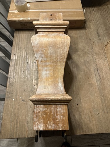 Wood table base with feet - wood,