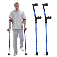 VEVOR Forearm Crutches Aluminum Walking Crutches with Adjustable Height & Cuffs