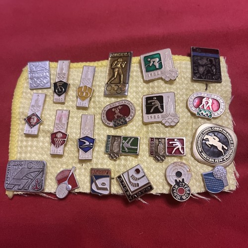 Vintage olympic games badges - vintage,