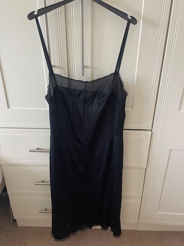Vintage black slip dress size - black,