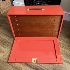 Vintage Engineers 5 drawer tool chest Stunning Red in clean condition Storage