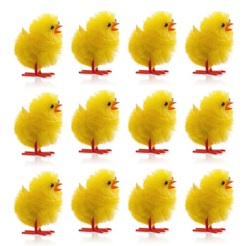 Mini yellow chenille chicks - mini,