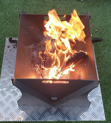 Portable collapsible fire - portable, pit