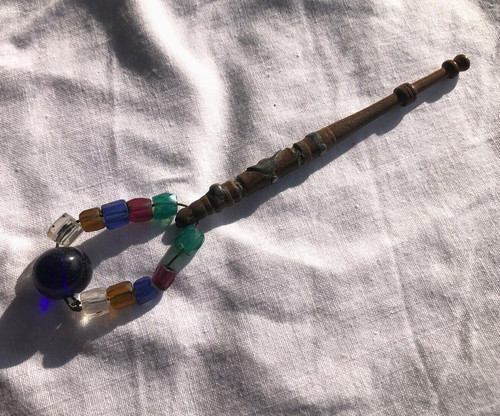Antique wood lace bobbin - wood,