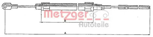 Handbrake cable left - handbrake,