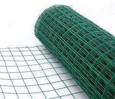 Garden Plastic Coated Chicken Wire Rabbit Wire Rectangle Mesh Fencing 5mx1m