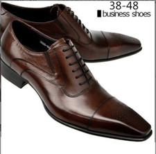 Men's Business Formal Faux Leather Brogue Oxford Shoes Lace Up Dress Shoes