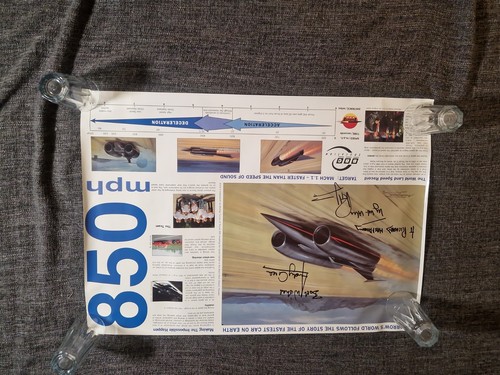 Signed thrust ssc 850 mph - signed,