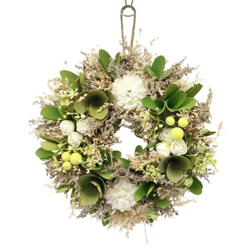 Artificial festive door - door, wreath
