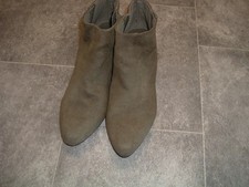 uk size 6 old navy khaki suede zipped ankle boots