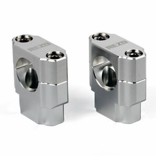 REZO 28.6mm Motocross Off-Road Bike Handlebar Fat Bar Risers for Silver