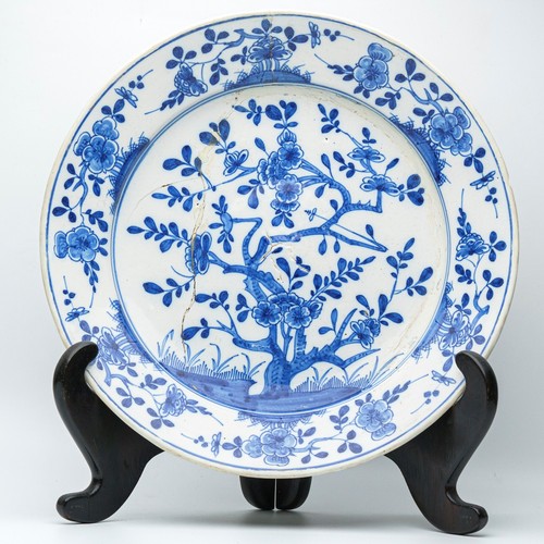 English delftware charger blue - delftware,