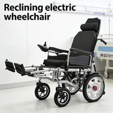 Foldable Reclining Electric Power Wheelchair Adult Mobility Aid Motorized 330lb