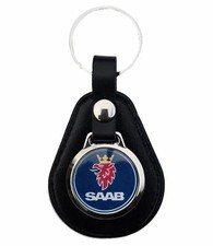 SAAB BLUE LOGO  LEATHER