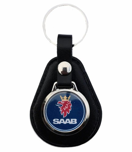 Saab blue logo leather - blue,