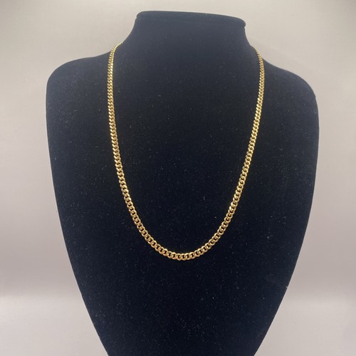 9ct gold cuban curb chain - cuban, 20