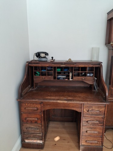 Edwardian oak roll - oak, top