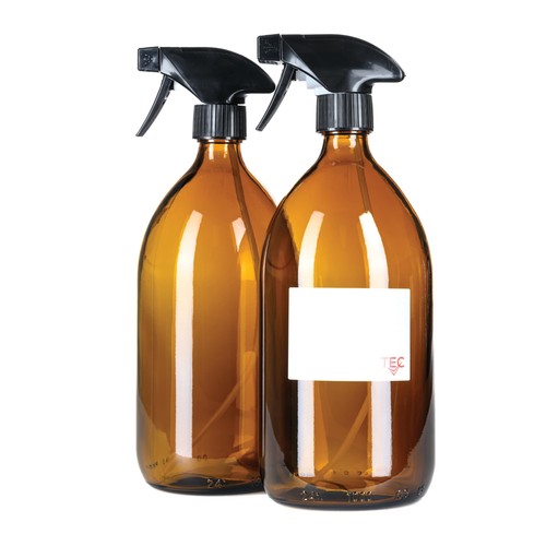Tec litre spray bottle - spray, amber