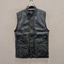 Barbour Vintage Westmorland Wax Waterproof Country Hunting Rain Gilet Vest Small