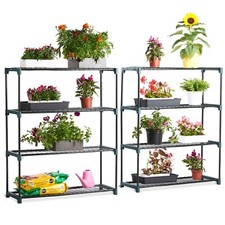 VonHaus Greenhouse Staging Units - Shelving for Greenhouse 4 Tier Garden Storage