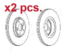 X2 PCS FRONT BRAKE DISC ROTOS