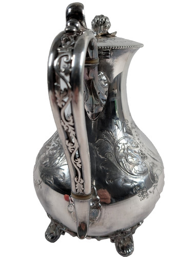 Antique silver plated teapot - antique,