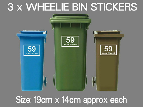 Custom bin number stickers - stickers, 3x