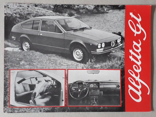 Alfa romeo alfetta brochure - romeo, gt