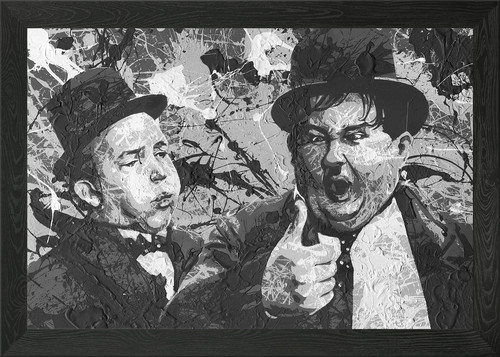 Laurel hardy framed wall - &,