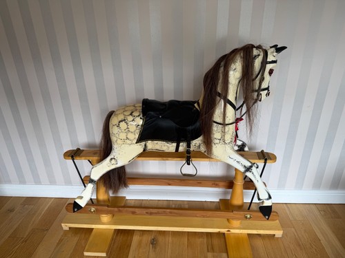 Vintage wooden rocking - , horse.