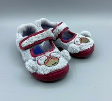 NEW Clarks Doodles "Shilo Chip" Girls Grey Warm First Slippers UK 5 F