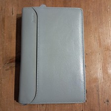 Filofax Lockwood Personal Organiser Deluxe Leather Grey Uni Work Card Slots Zip