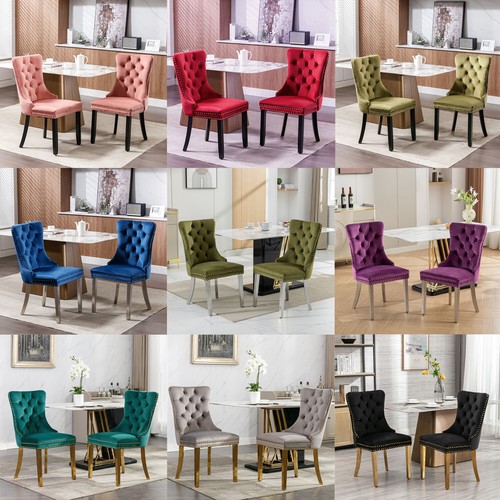 Set velvet dining chairs - set, 2