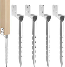 4Pcs Fence Post Anchor Ground
