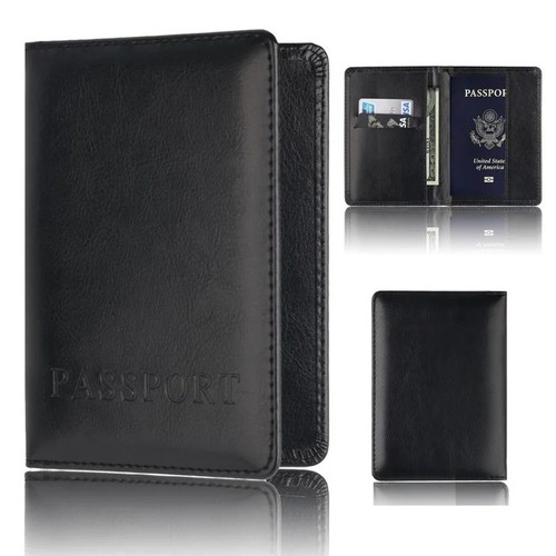 Leather passport holder - leather,