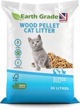 Premium Wood Pellet Cat Litter – Eco-Friendly Odor Control 100% Natural 30L
