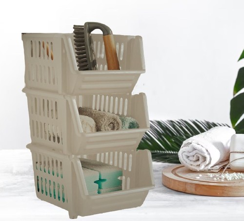 Small stacking storage baskets - small,