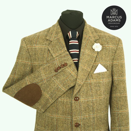 Harris tweed jacket blazer 46r - tweed,