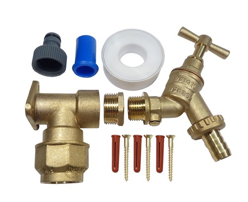 25mm mdpe outside tap kit - outside, with