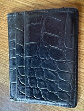 Mulberry Black Croc Print Leather Card Holder Wallet