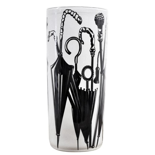 Ceramic black white brolly - black,