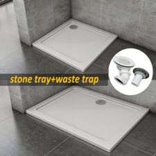Slimline Stone Shower Tray Square Rectangle Resin Walk In Shower Enclosure Bases