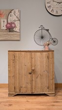 Antique Pine Victorian Sideboard Cabinet Linen Larder Cupboard Side Table