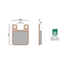 Malossi Brake Pads MHR SYNT for Peugeot 50 Jet C-Tech CDI 2007-2