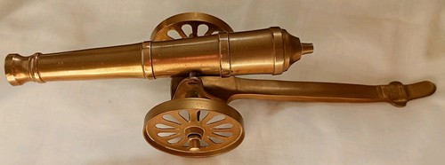 Brass vintage cannon - brass,