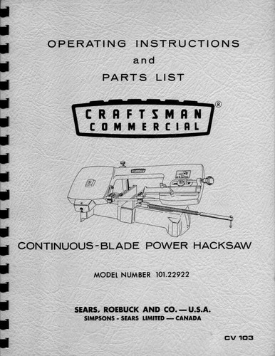 1960s craftsman 101 22922 - craftsman, 101.22922